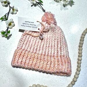 Artisan blush peach cream dream boho hat/touque/beanie w cabin cottagecore vibe
